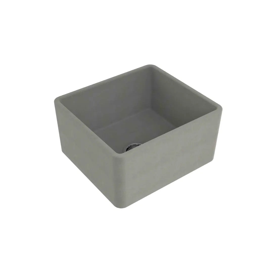 Novi 50 x 46 Fine Fireclay Concrete Look Butler Sink overflow optional Turner Hastings