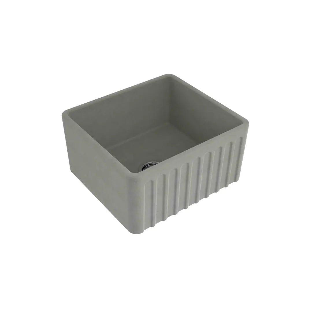 Novi 50 x 46 Fine Fireclay Concrete Look Butler Sink overflow optional Turner Hastings