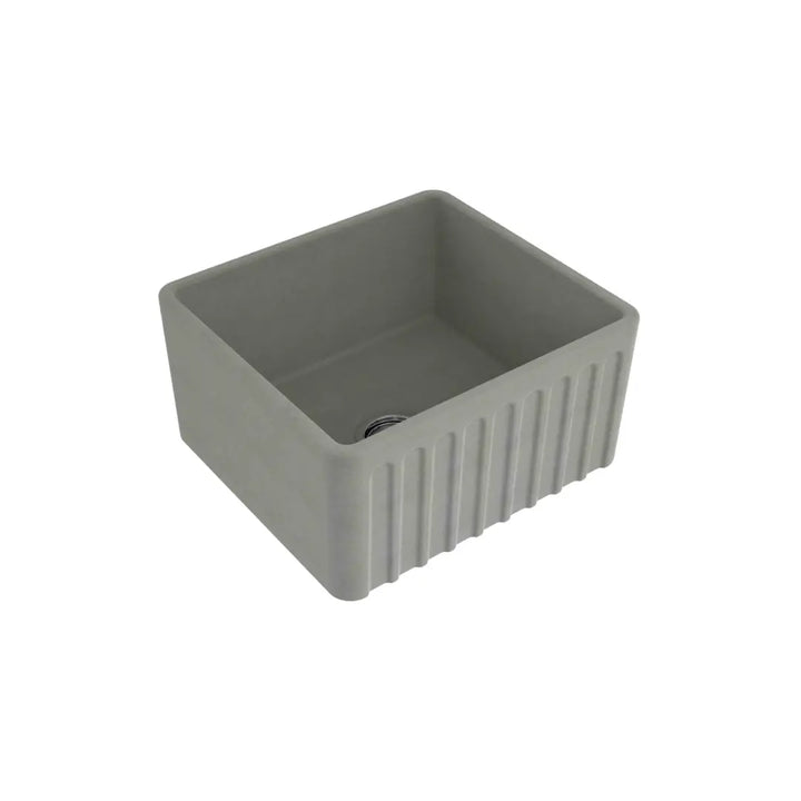 Novi 50 x 46 Fine Fireclay Concrete Look Butler Sink overflow optional Turner Hastings