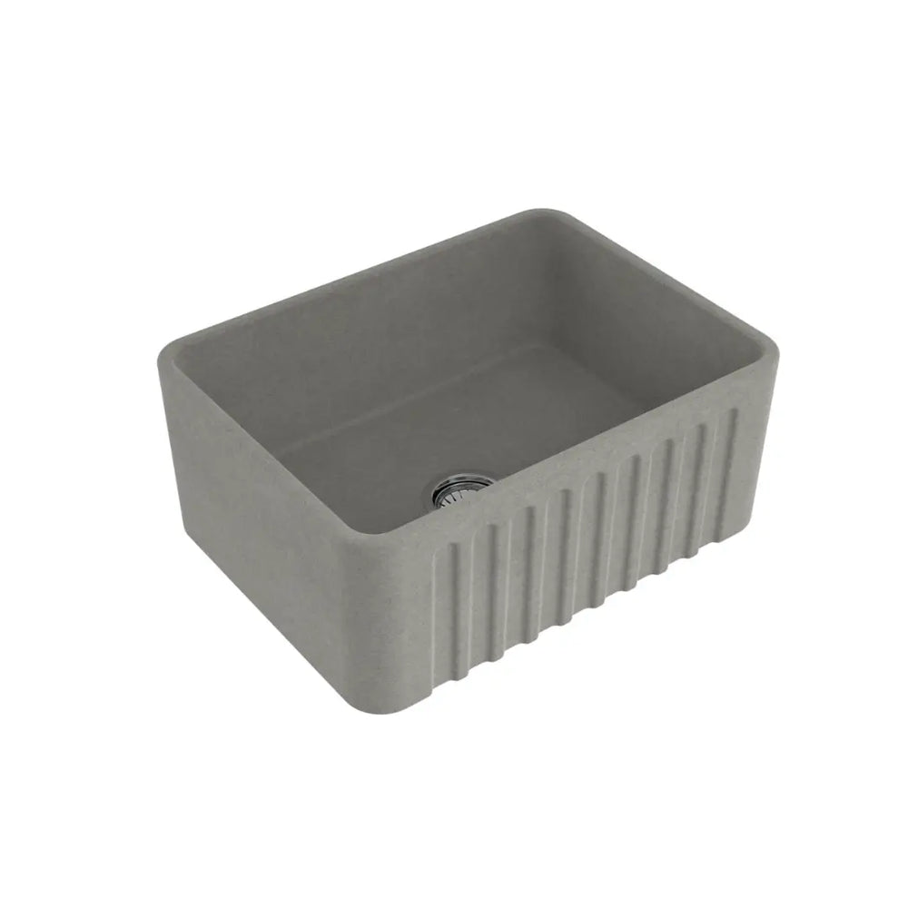 Novi 60 x 46 Fine Fireclay Concrete Look Butler Sink Overflow Optional Turner Hastings