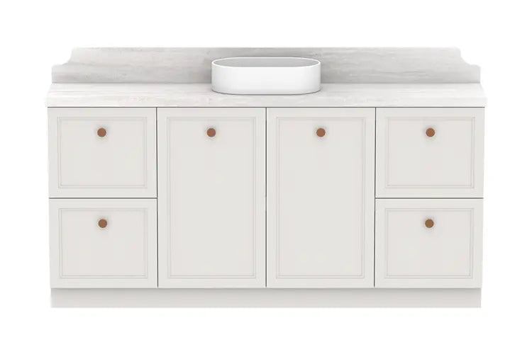 Mabel Ensuite (390mm depth) Door &amp; Drawer Vanity with stone top - wall hung or freestanding ADP
