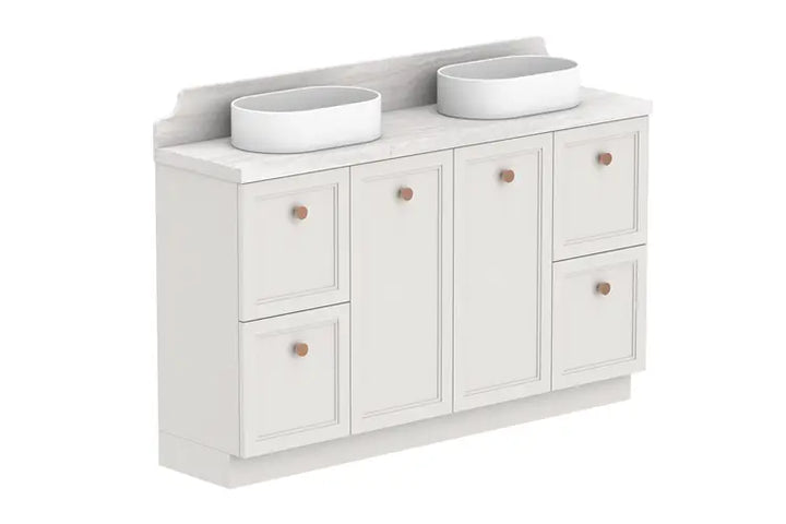 Mabel Ensuite (390mm depth) Door &amp; Drawer Vanity with stone top - wall hung or freestanding ADP