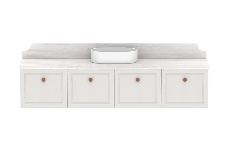 Mabel Ensuite (390mm depth) Door &amp; Drawer Vanity with stone top - wall hung or freestanding ADP