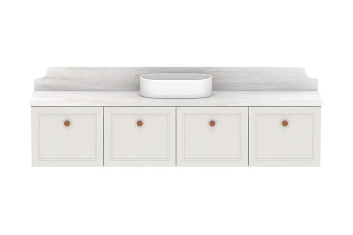 Mabel Ensuite (390mm depth) Door &amp; Drawer Vanity with stone top - wall hung or freestanding ADP