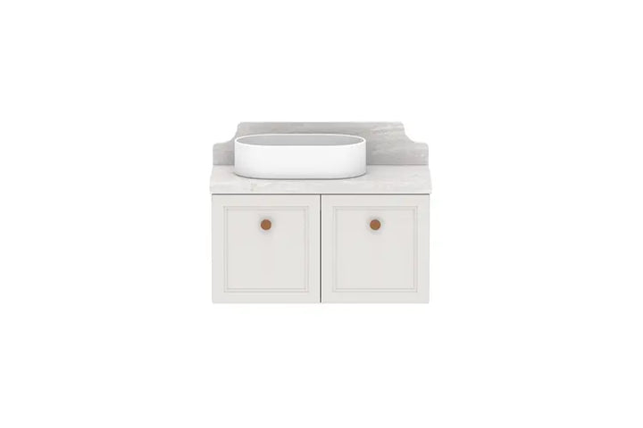 Mabel Ensuite (390mm depth) Door &amp; Drawer Vanity with stone top - wall hung or freestanding ADP