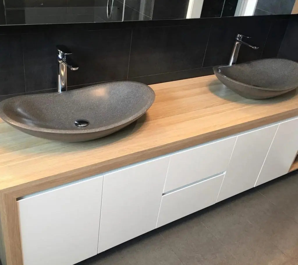 Boat Above Counter Stone Basin - various finishes PIETRA BIANCA