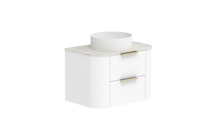 Thirroul Twin All-Drawer wall hung Vanity with stone top ADP