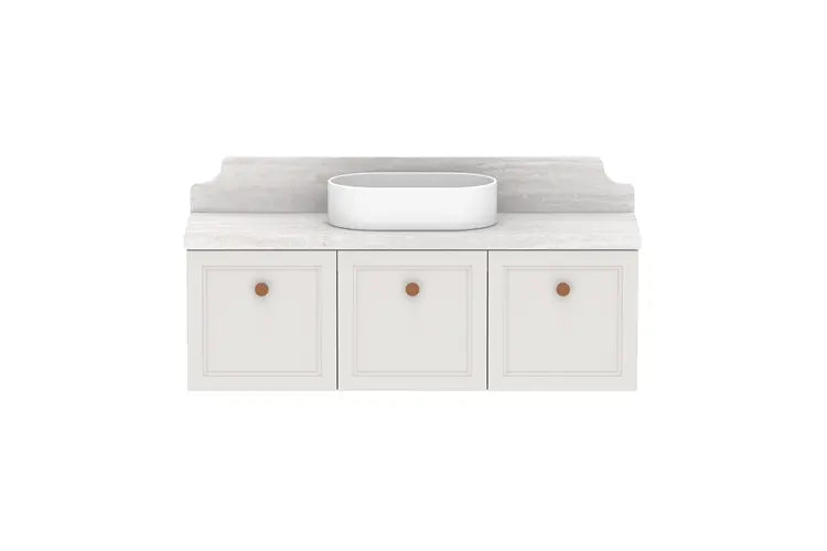 Mabel Ensuite (390mm depth) Door &amp; Drawer Vanity with stone top - wall hung or freestanding ADP