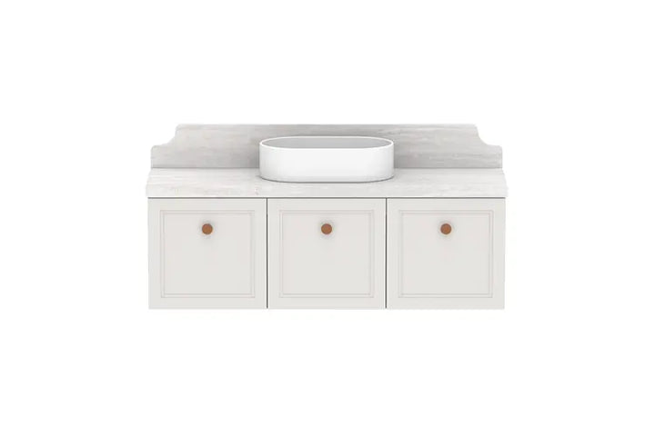 Mabel Ensuite (390mm depth) Door &amp; Drawer Vanity with stone top - wall hung or freestanding ADP