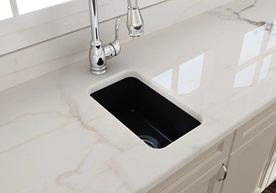 Cuisine 30 x 46 Inset / Undermount Fine Fireclay Matte Black Sink Turner Hastings