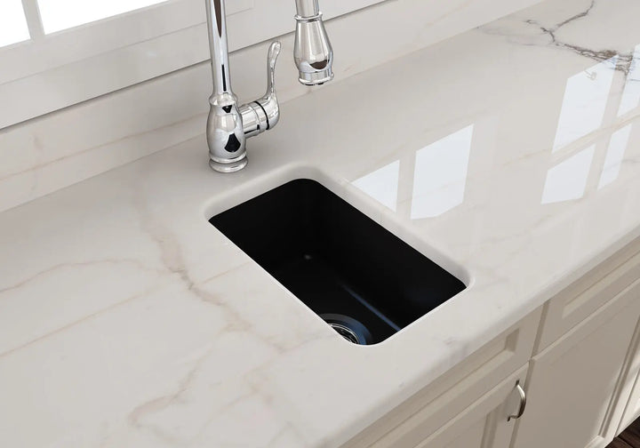 Cuisine 30 x 46 Inset / Undermount Fine Fireclay Matte Black Sink Turner Hastings
