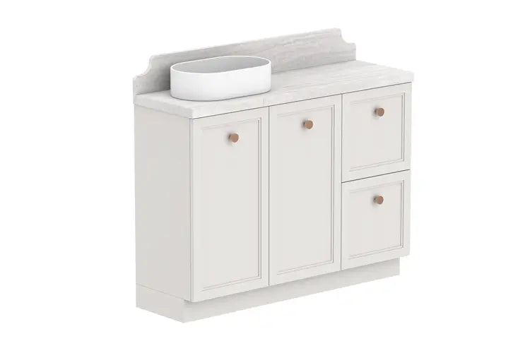 Mabel Ensuite (390mm depth) Door &amp; Drawer Vanity with stone top - wall hung or freestanding ADP