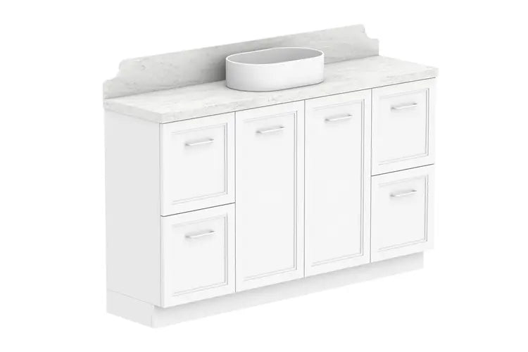 Mabel Ensuite (390mm depth) Door &amp; Drawer Vanity with stone top - wall hung or freestanding ADP
