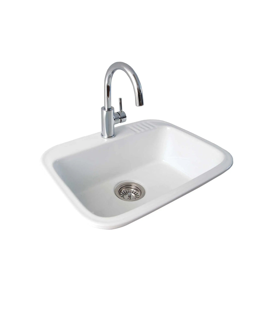 Eva 600 fireclay ceramic laundry sink 23 litre seima