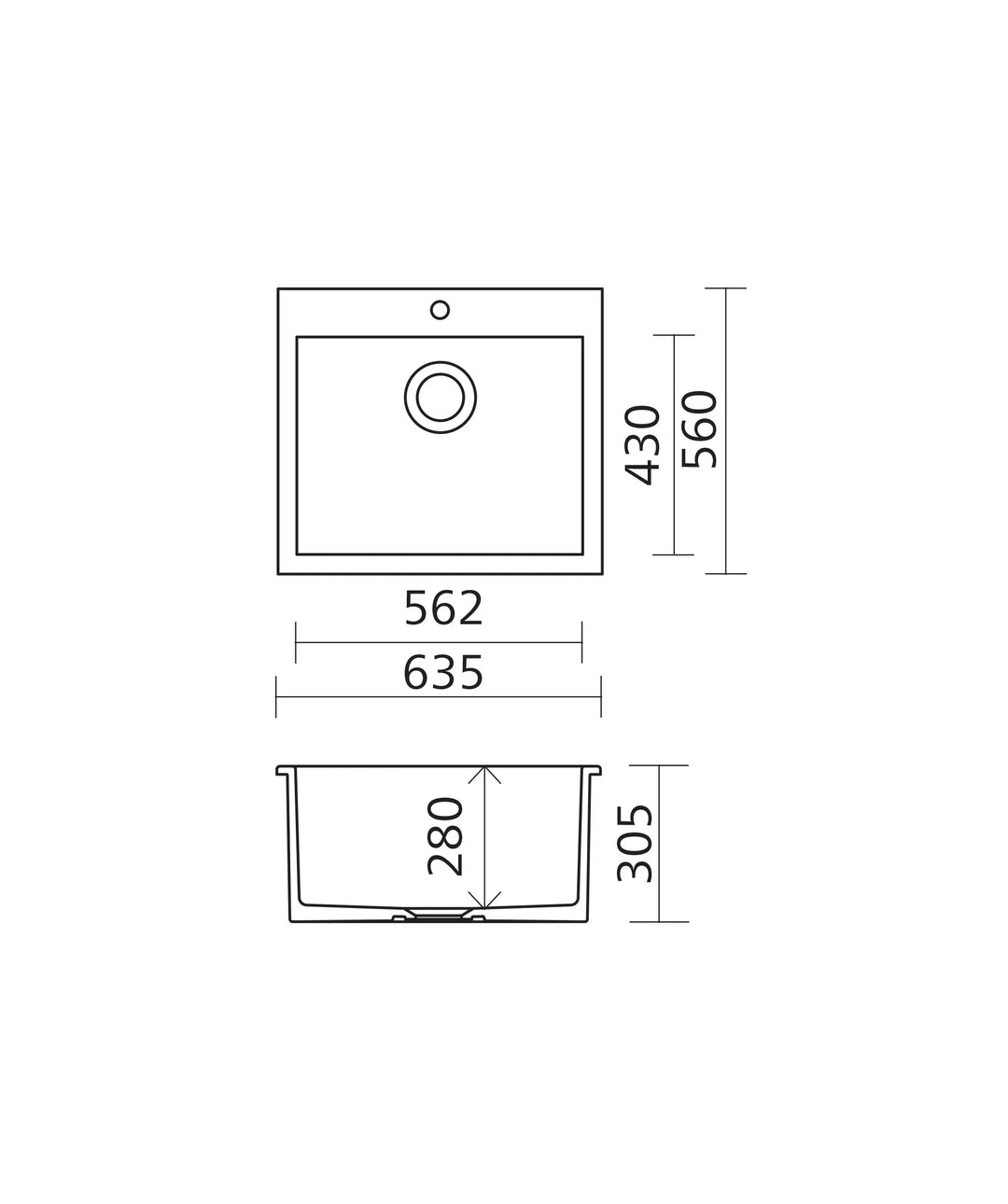 Eva 635 fireclay ceramic laundry sink + optional extras seima