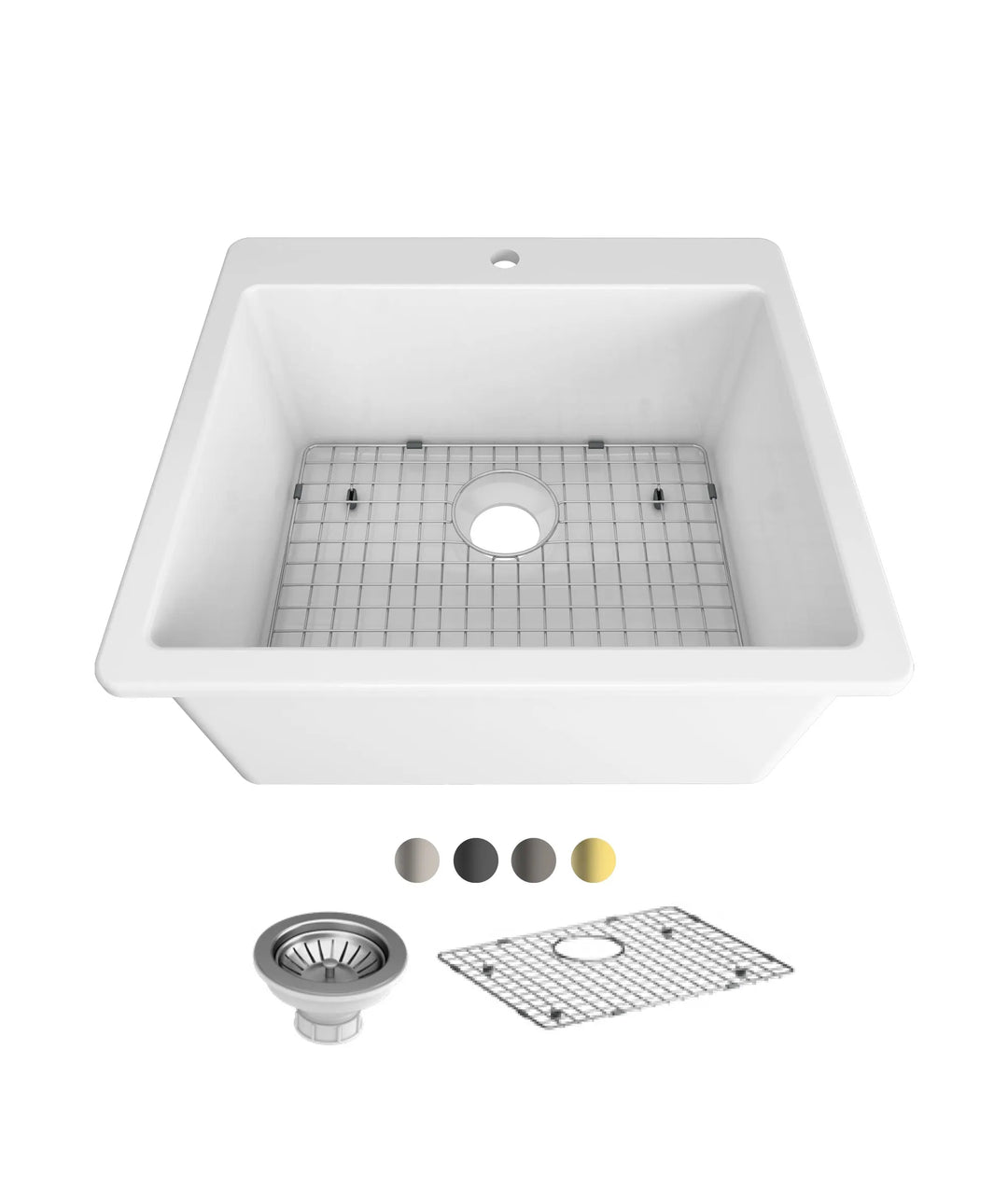 Eva 635 fireclay ceramic laundry sink + optional extras seima