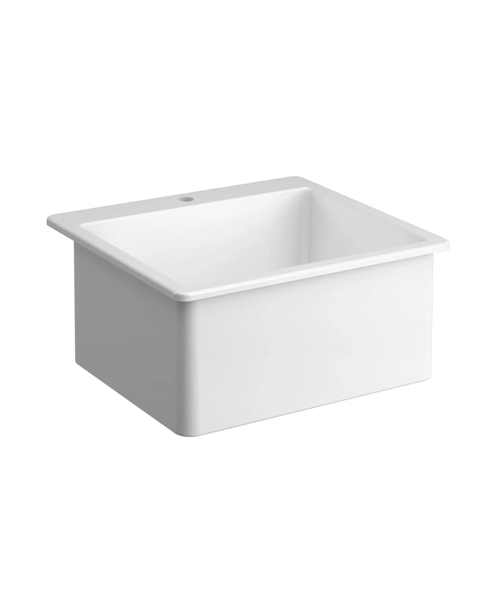 Eva 635 fireclay ceramic laundry sink + optional extras seima