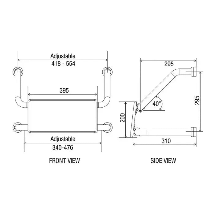 HS (HYGIENIC SEAL®) Toilet Backrest Wall Mounted Con-Serv