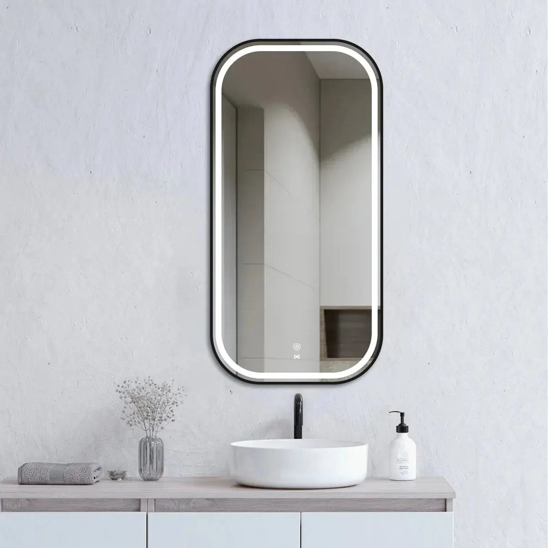Newport LED soft square shaped mirror Otti Australia