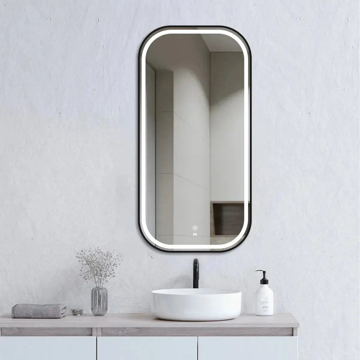 Newport LED soft square shaped mirror Otti Australia