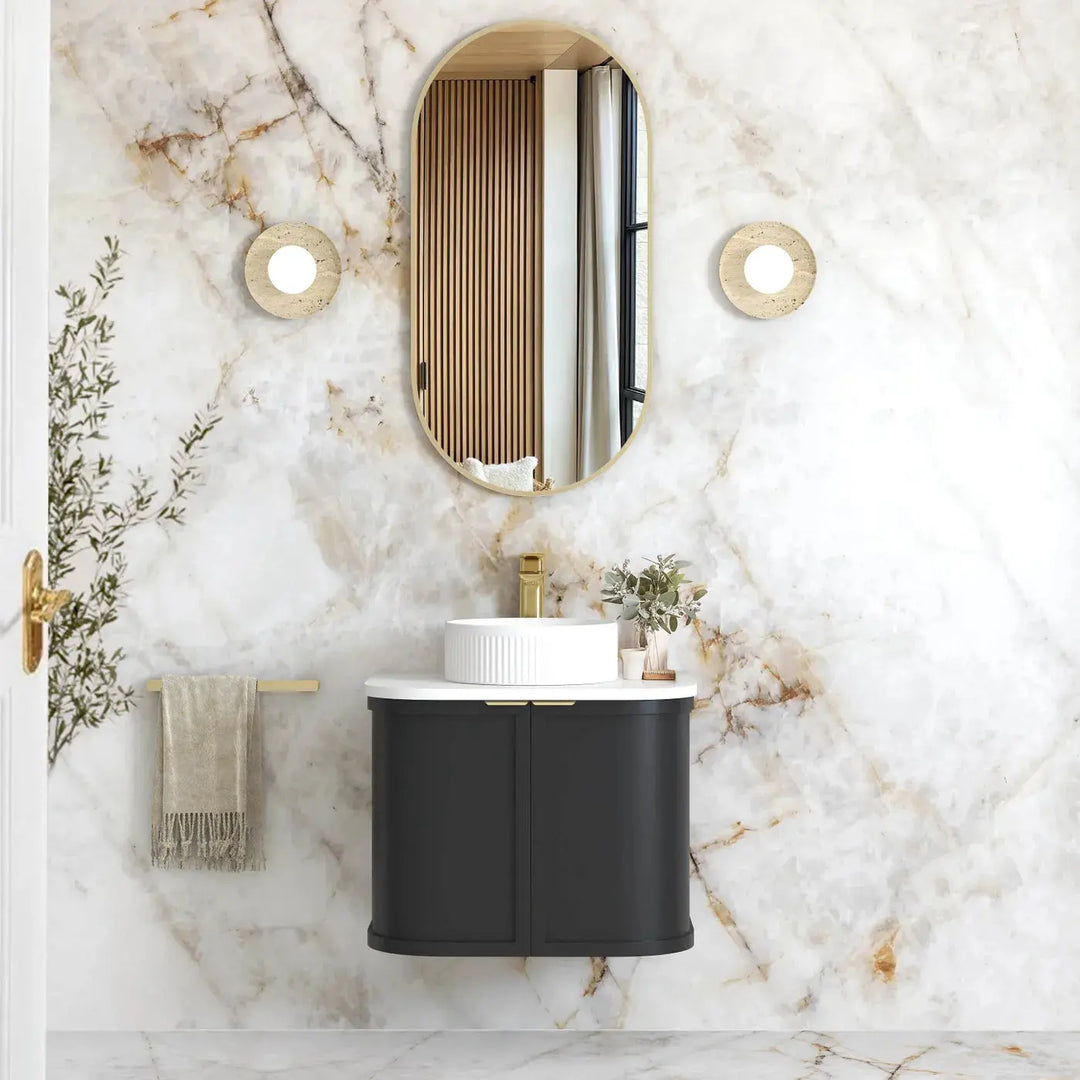 Hampshire Wall Hung Curve Vanity with stone top Otti Australia