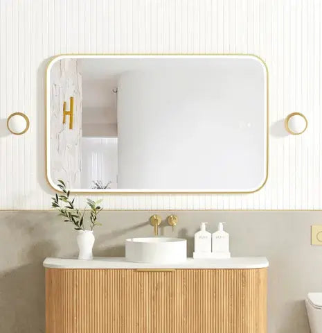Newport LED soft square shaped mirror Otti Australia