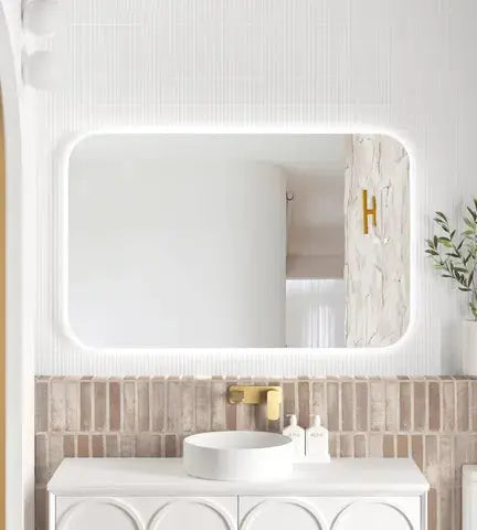 Newport LED soft square shaped mirror Otti Australia