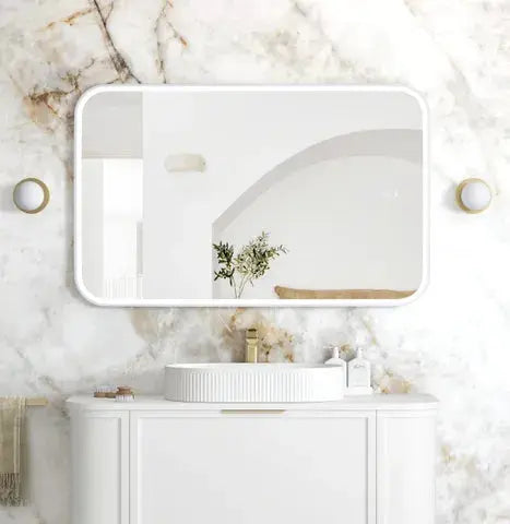 Newport LED soft square shaped mirror Otti Australia