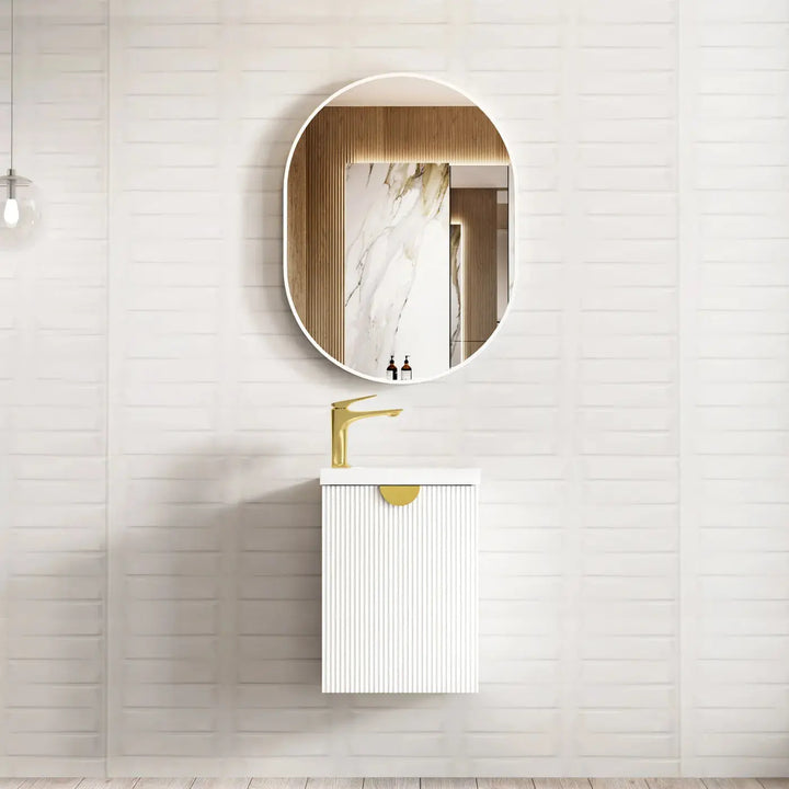 Mini Ensuite Vanity 400mm Fluted Otti Australia