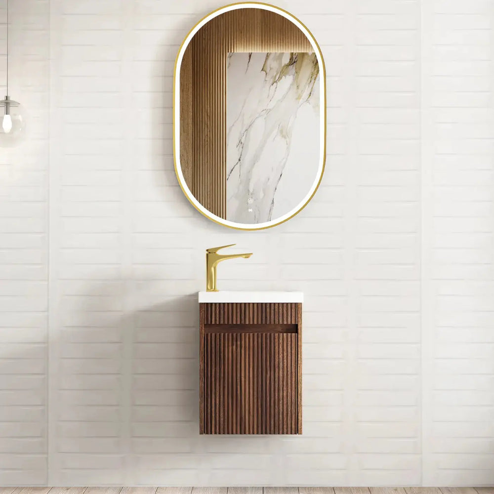 Mini Ensuite Vanity 400mm Fluted Otti Australia