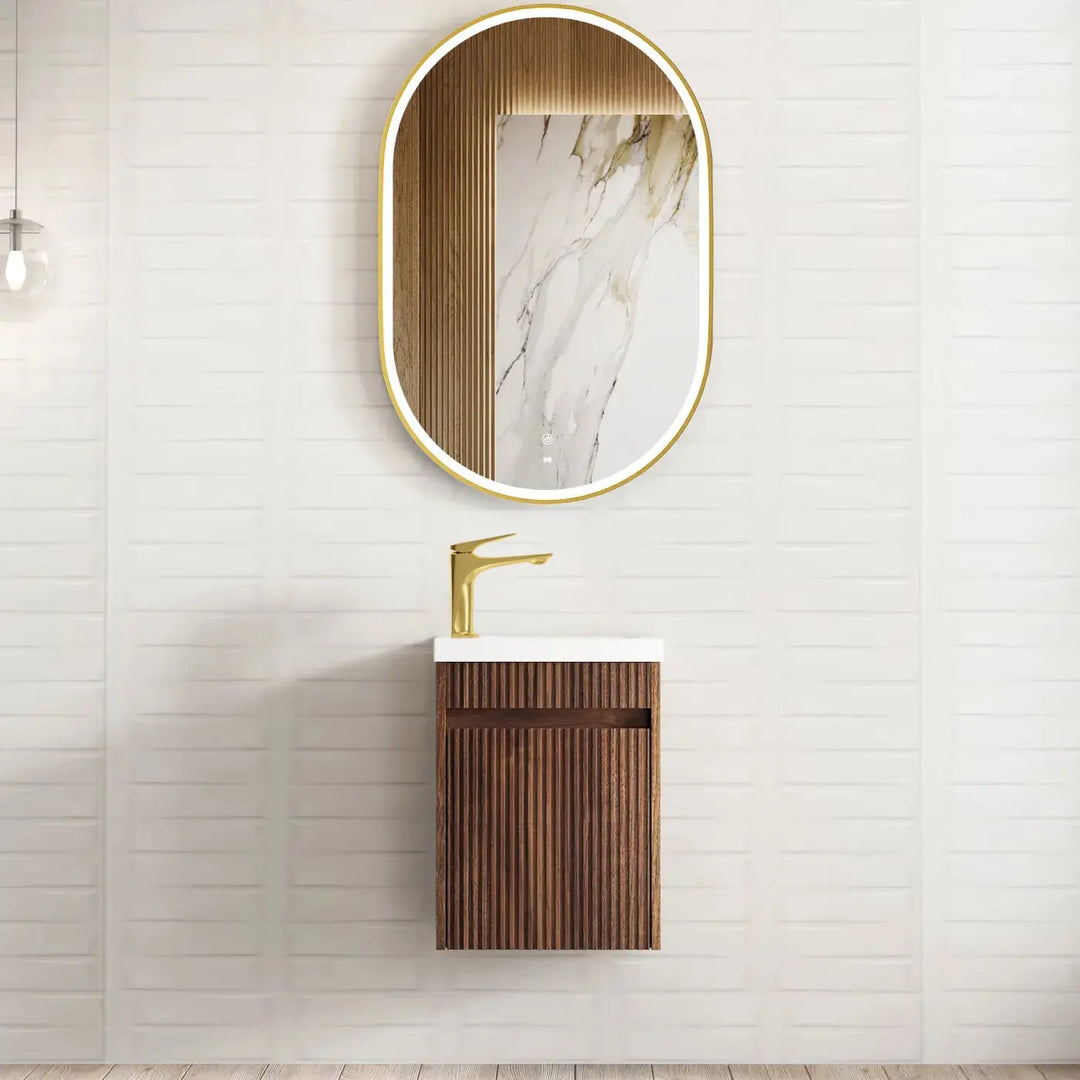 Mini Ensuite Vanity 400mm Fluted Otti Australia