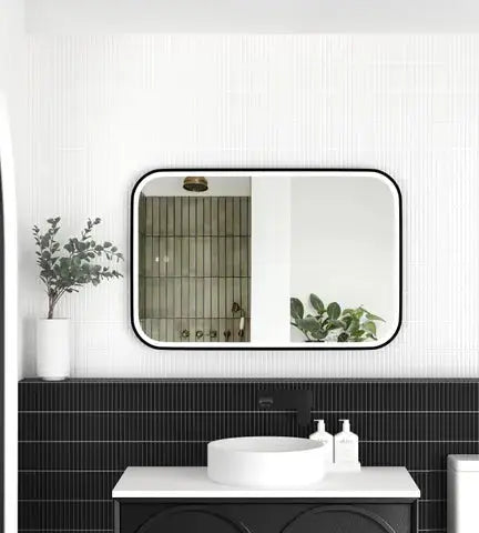 Newport LED soft square shaped mirror Otti Australia