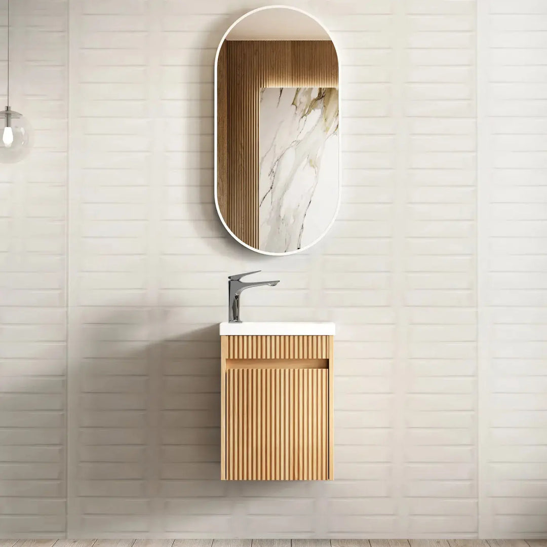 Mini Ensuite Vanity 400mm Fluted Otti Australia