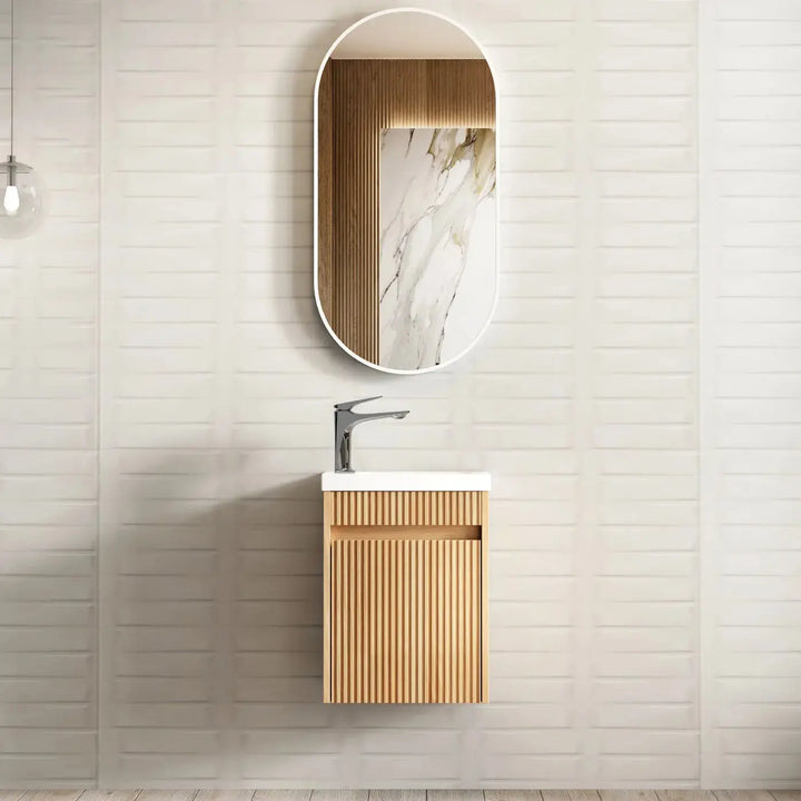 Mini Ensuite Vanity 400mm Fluted Otti Australia