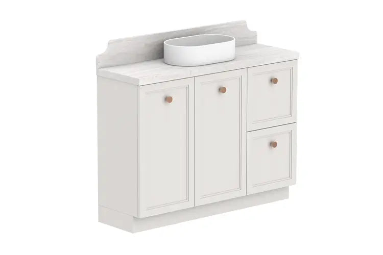 Mabel Ensuite (390mm depth) Door &amp; Drawer Vanity with stone top - wall hung or freestanding ADP