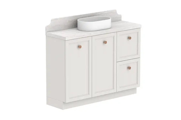 Mabel Ensuite (390mm depth) Door &amp; Drawer Vanity with stone top - wall hung or freestanding ADP