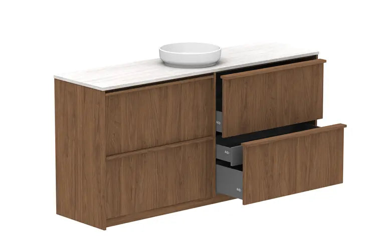 Eli All Drawer Vanity with stone top - wall hung or freestanding ADP