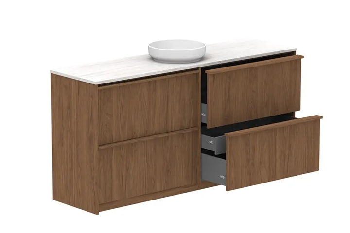 Eli All Drawer Vanity with stone top - wall hung or freestanding ADP