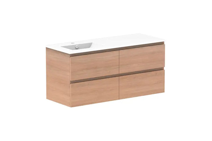 Glacier Full Depth, All Drawer Vanity with ceramic top LITE model ADP
