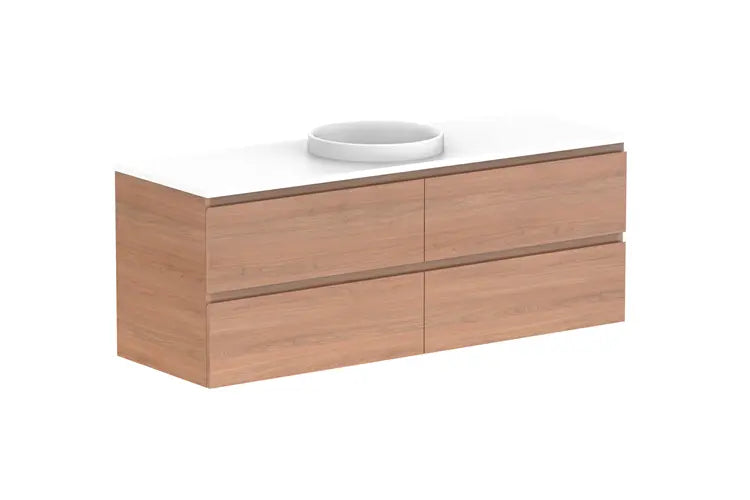 Glacier Full Depth, All Drawer Vanity with stone top LITE model ADP