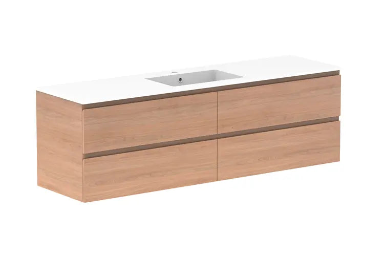 Glacier Full Depth, All Drawer Vanity with ceramic top LITE model ADP