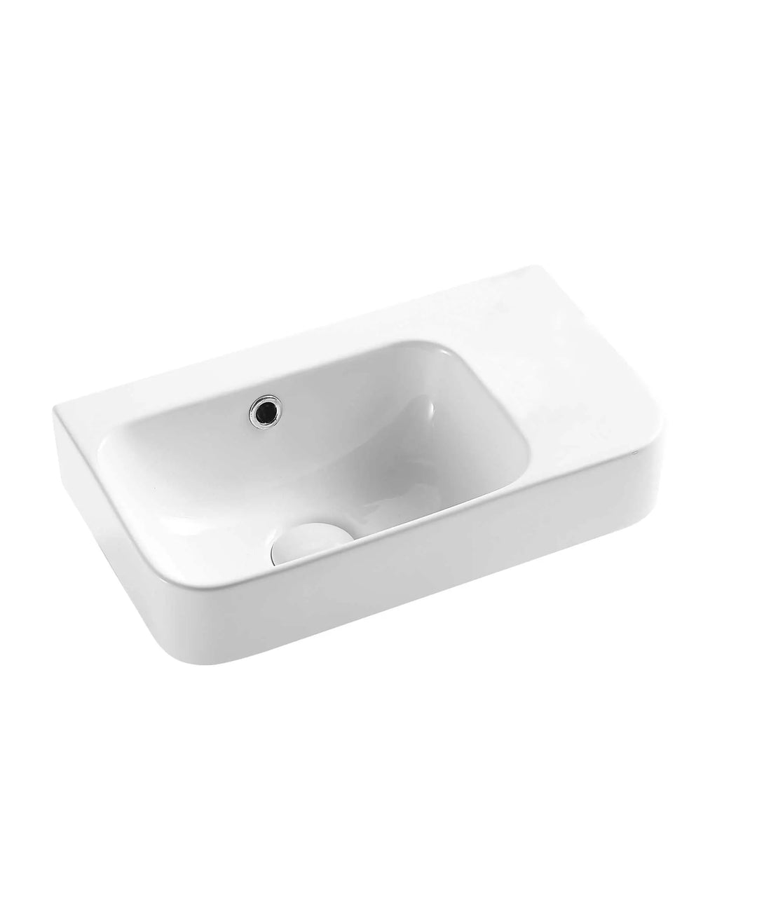 Limni 260 ceramic wall hung basin - White Gloss Seima