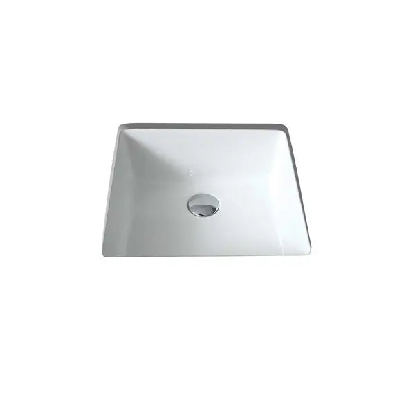 Plati 209 ceramic undermount basin with overflow - White Gloss Seima
