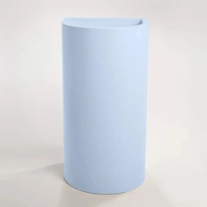 Concrete Polished Full Height Half Moon Pedestal Basin Sticks and Stone Co