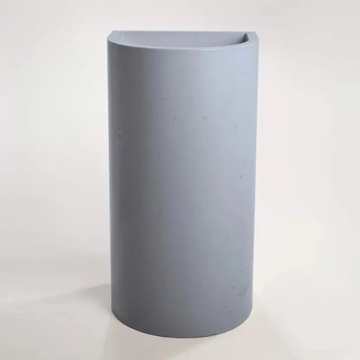 Concrete Polished Full Height Half Moon Pedestal Basin Sticks and Stone Co