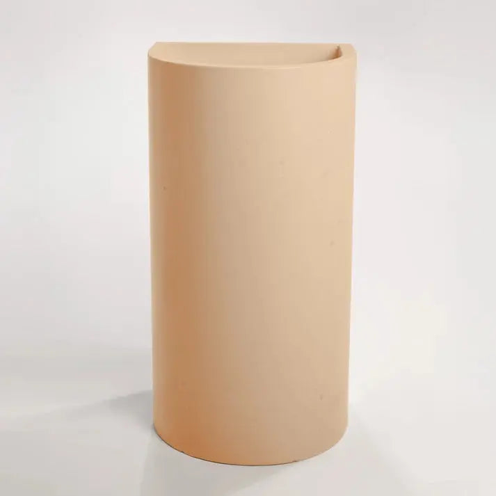 Concrete Polished Full Height Half Moon Pedestal Basin Sticks and Stone Co
