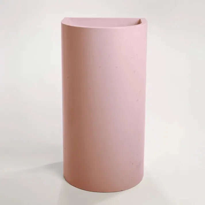 Concrete Polished Full Height Half Moon Pedestal Basin Sticks and Stone Co