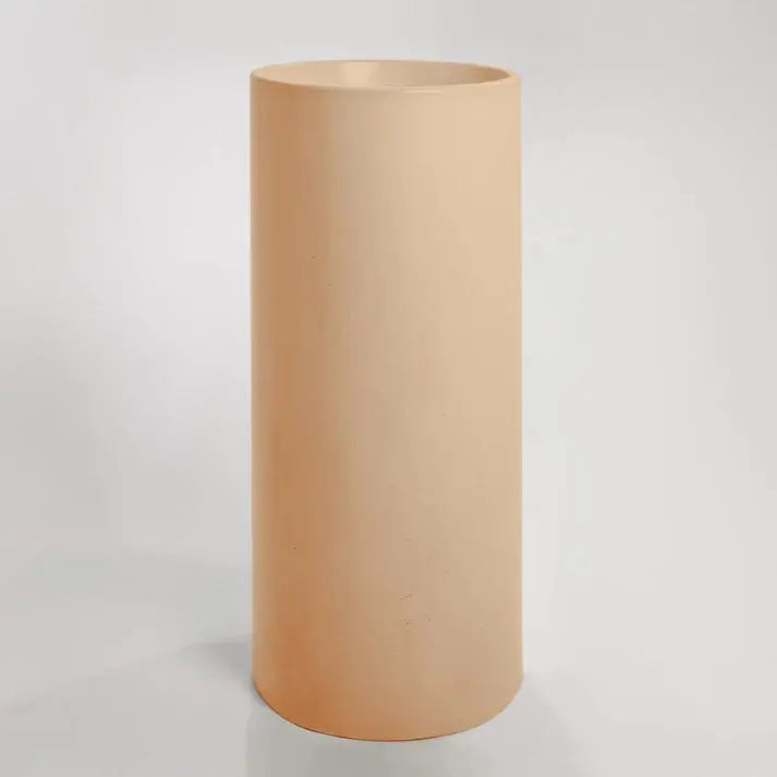 Concrete Polished Full Height Round Pedestal Basin Sticks and Stone Co