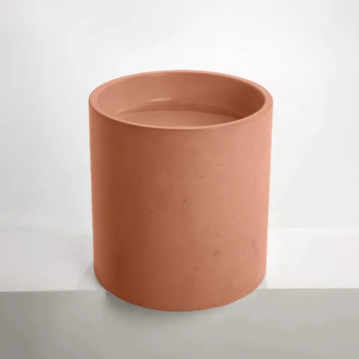 Concrete Polished Half Height Round Pedestal Basin Sticks and Stone Co