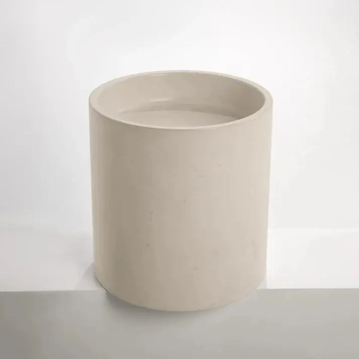 Concrete Polished Half Height Round Pedestal Basin Sticks and Stone Co